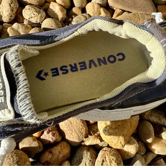 Converse Navy Canvas Slip-On Sneakers size women’s 7.5 - Picture 5 of 9